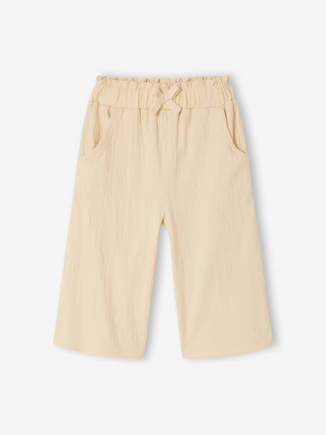 Pantalon bébé fille maille froissée écru - vertbaudet enfant 