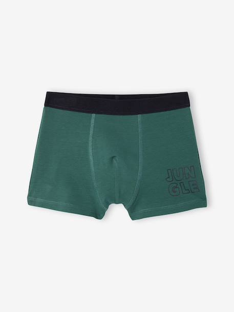 Pack of 5 jungle print boxers for boys English green - vertbaudet enfant 