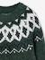 Pull jacquard garçon col rond bleu ardoise+vert - vertbaudet enfant 