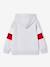 Hooded printed sweatshirt marl grey+marl white+slate blue - vertbaudet enfant 