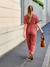 Cotton muslin nursing jumpsuit terracotta - vertbaudet enfant 