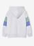 Hooded printed sweatshirt marl grey+marl white+slate blue - vertbaudet enfant 
