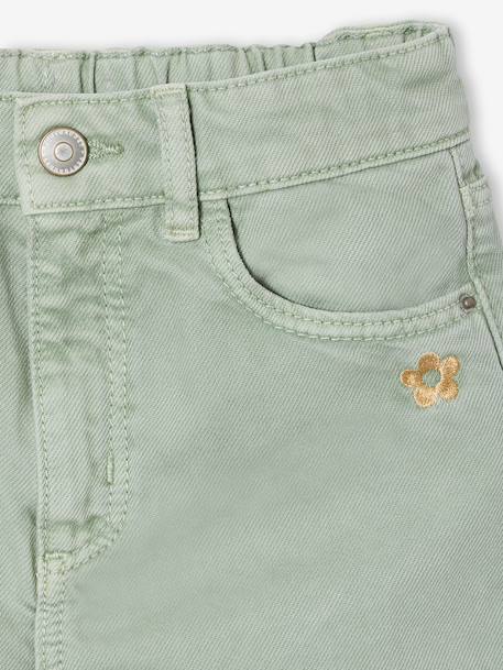 Wide-leg trousers in girls' colours green+grey green+peony pink+plum+rose - vertbaudet enfant 