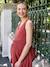 Long maternity and nursing dress terracotta - vertbaudet enfant 