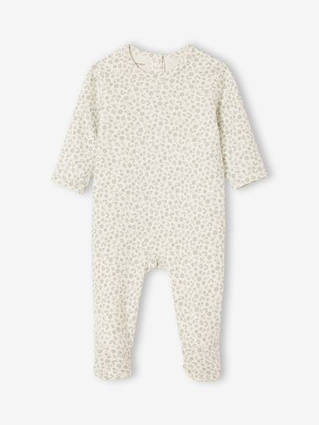 Lot 3 pyjamas bébé en coton bio beige+écru+vert sauge - vertbaudet enfant 