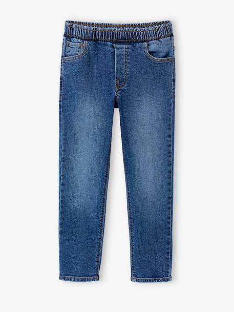 Pack of 2 Slim Leg Jeans with Elasticated, Adjustable Waist denim grey+double stone+stone - vertbaudet enfant 
