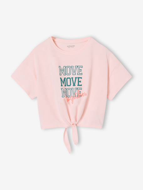 Short-Sleeved Sports T-Shirt pale pink - vertbaudet enfant 