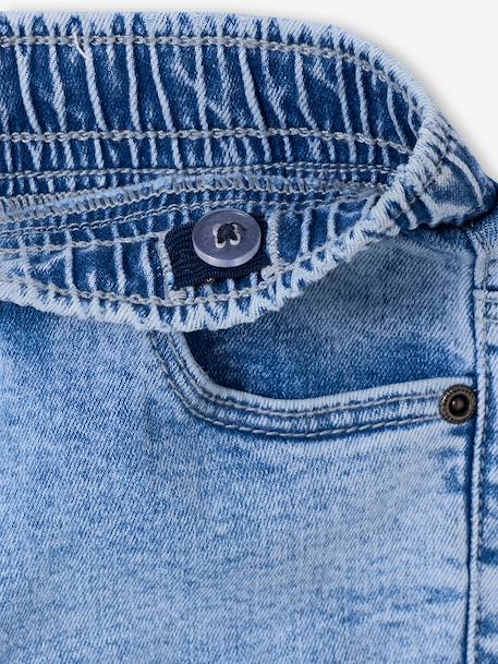 Pack of 2 Slim Leg Jeans with Elasticated, Adjustable Waist denim grey+double stone+stone - vertbaudet enfant 