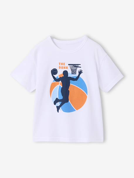 T-Shirt with Graphic Motifs for Boys aqua green+night blue+white - vertbaudet enfant 