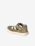 Leather Sandals with Hook-&-Loop Fastening for Babies, Designed for First Steps khaki+navy blue - vertbaudet enfant 
