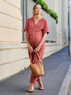 -Combinaison de grossesse en gaze de coton bio