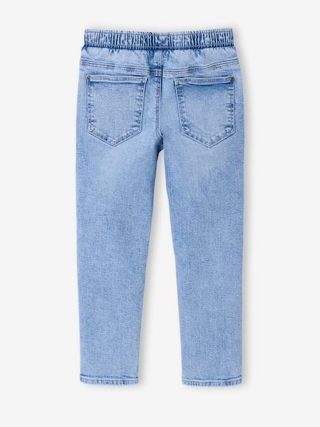 Pack of 2 Slim Leg Jeans with Elasticated, Adjustable Waist denim grey+double stone+stone - vertbaudet enfant 