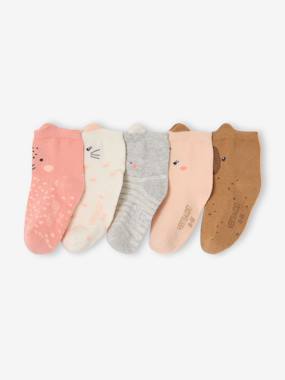 -Lot 5 chaussettes bébé fille