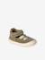 Leather Sandals with Hook-&-Loop Fastening for Babies, Designed for First Steps khaki+navy blue - vertbaudet enfant 