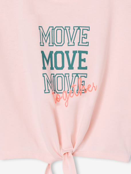Short-Sleeved Sports T-Shirt pale pink - vertbaudet enfant 