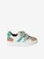Leather Trainers with Hook-and-Loop Fasteners for Boys, Designed for Autonomy denim blue+navy blue+set blue+set green - vertbaudet enfant 