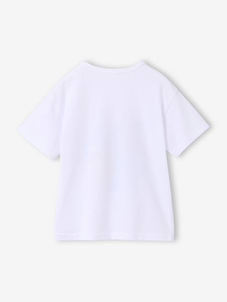 T-shirt garçon motifs graphiques manches courtes blanc+bleu nuit+vert d'eau - vertbaudet enfant 