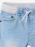 Straight Cut Denim-Effect Fleece Trousers, for Boys BLACK DARK SOLID+bleached denim+BLUE MEDIUM TWO COLOR/MULTICOL+BLUE MEDIUM WASCHED+double stone+Grey Denim - vertbaudet enfant 