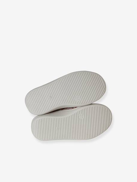 Chaussons zippés bébé en toile beige imprimé+blanc imprimé+rose imprimé+rose pâle - vertbaudet enfant 