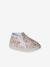 Chaussons zippés bébé en toile beige imprimé+blanc imprimé+rose imprimé+rose pâle - vertbaudet enfant 