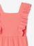 Girl's ruffled jumpsuit coral - vertbaudet enfant 