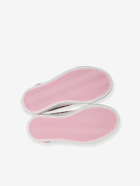 Printed Canvas Trainers with Hook-and-Loop Straps for Children, Designed for Autonomy printed beige+printed pink - vertbaudet enfant 