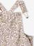 Girl's dungaree with floral print ecru - vertbaudet enfant 