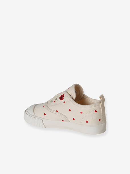 Elasticated Canvas Trainers for Babies printed beige+printed pink - vertbaudet enfant 