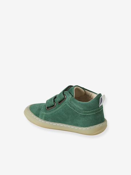 Chaussures premiers pas bébé velcro beige+bleu+bleu électrique+chocolat+lot beige+lot marron+lot vert+marron+ocre+vert+vert sauge - vertbaudet enfant 