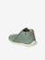 Soft leather baby slippers with zip sage green - vertbaudet enfant 