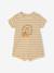 Baby jersey playsuit ecru+peacock blue - vertbaudet enfant 