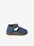 Leather Sandals with Hook-&-Loop Fastenings, for Babies denim blue+sandy beige - vertbaudet enfant 