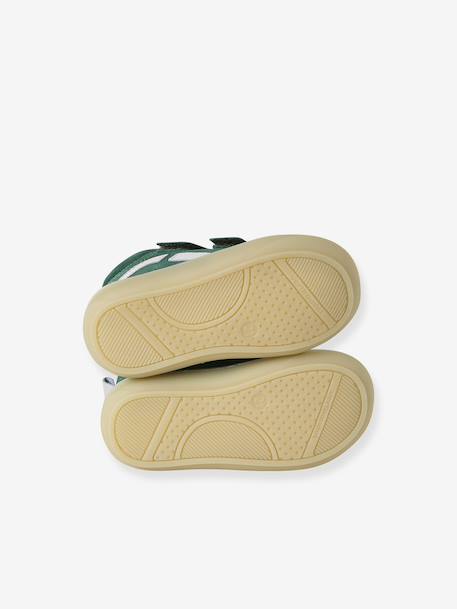 Pair of Soft Leather Boots for Babies, Designed for First Steps beige+blue+brown+chocolate+electric blue+green+ochre+sage green+set beige+set brown+set green - vertbaudet enfant 