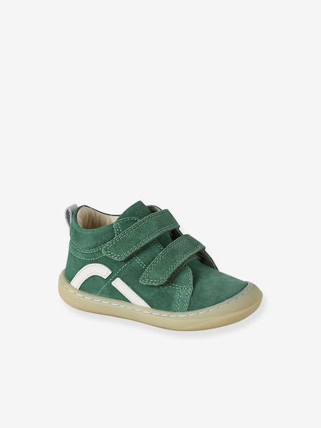 Chaussures premiers pas bébé velcro beige+bleu+bleu électrique+chocolat+lot beige+lot marron+lot vert+marron+ocre+vert+vert sauge - vertbaudet enfant 