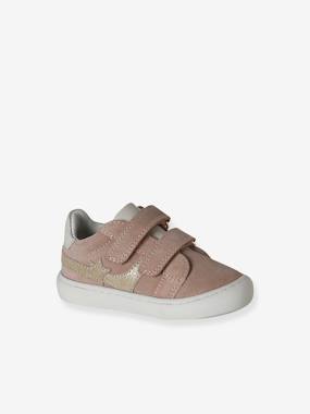 Baskets bébé cuir à scratchs  - vertbaudet enfant