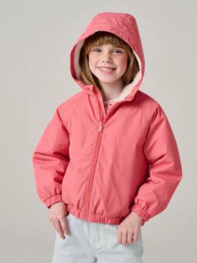 Fille-Coupe-vent fille à capuche doublé sherpa