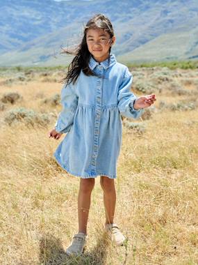 -Robe fille en denim