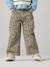Wide-leg paperbag leopard print trousers for girls beige+chocolate+multicoloured+vanilla - vertbaudet enfant 