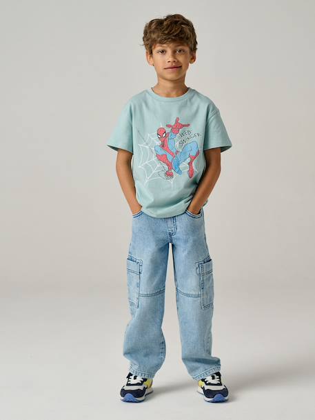 Pantalon battle garçon en denim double stone - vertbaudet enfant 