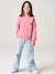Sweat fille motif imprimé corail+pivoine+vanille+violet - vertbaudet enfant 