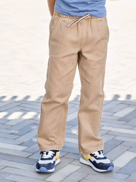 Pantalon garçon  fluide facile à enfiler garçon beige+bleu moyen+bleu nuit+terracotta - vertbaudet enfant 