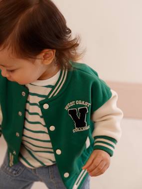 Blouson teddy bébé en molleton - vertbaudet enfant Bébé-Pull, gilet, sweat-Gilet-Blouson teddy bébé en molleton