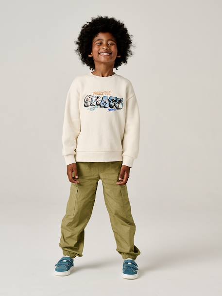 Lightweight cargo trousers beige+olive - vertbaudet enfant 