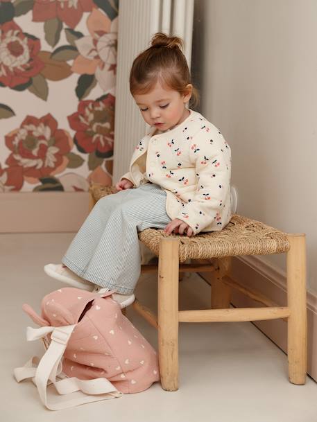 Quilted Cardigan for Girls vanilla - vertbaudet enfant 