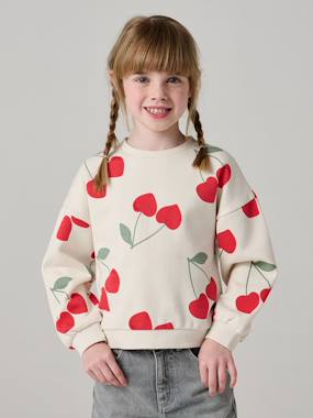 Sweat fille motifs fantaisie - vertbaudet enfant Fille-Pull, gilet, sweat-Sweat-Sweat fille motifs fantaisie