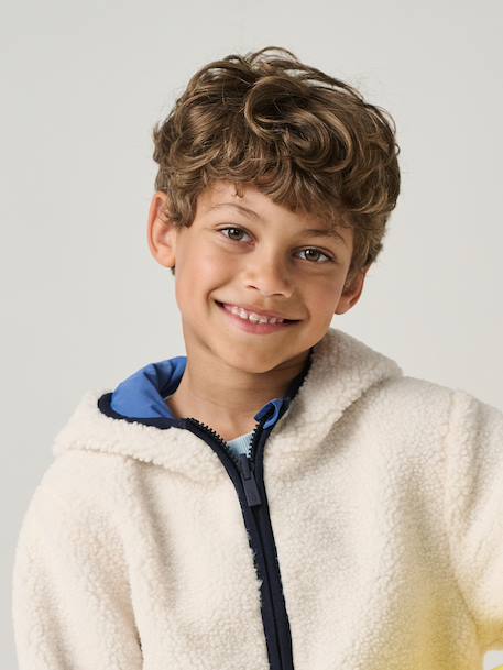 Reversible sherpa jacket royal blue - vertbaudet enfant 