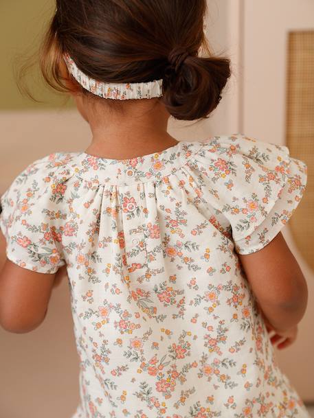 Baby dress set with culotte-style briefs and bandeau ecru - vertbaudet enfant 