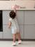 Girls' cotton playsuit striped blue - vertbaudet enfant 
