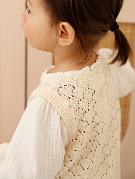 2-in-1 Jumper for Girls ecru - vertbaudet enfant 