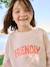 Girl's sweatshirt with positive message aqua green+pale pink - vertbaudet enfant 